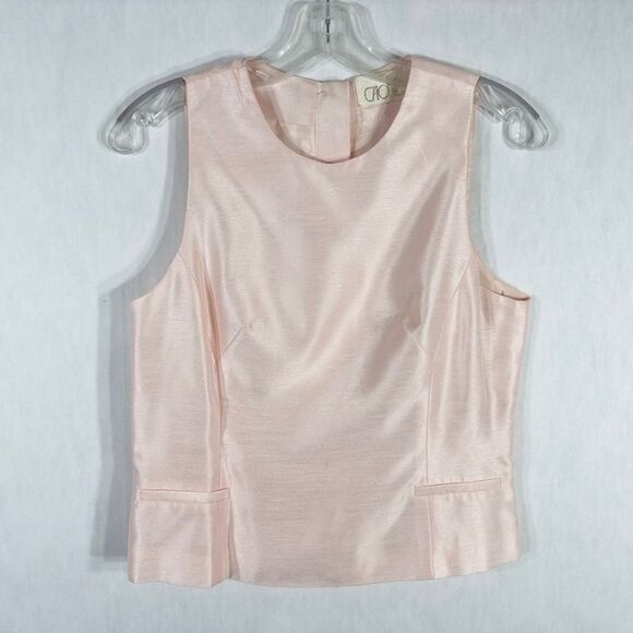 Cache Size 8 Blazer Set Coat and Cami VTG Light Pink Shiny Lined Buttons 595 - Picture 3 of 13